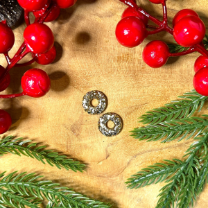 Pampilles mini donuts - Paillettes dorées clair