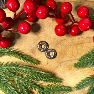 Pampilles mini donuts - Paillettes dorées foncé