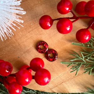 Pampilles mini donuts - Paillettes rouges