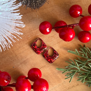 Pampilles petits losanges - Paillettes rouges