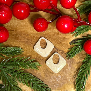 Pampilles petits losanges - Blanc nacré