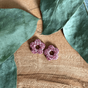 Pampilles mini fleurs de cerisiers - Paillettes roses