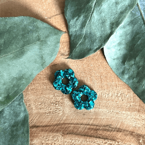 Pampilles mini fleurs de cerisiers - Paillettes bleues