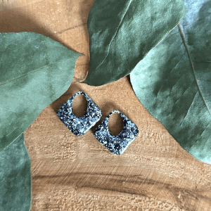 Pampilles petits losanges - Paillettes grises et blanches