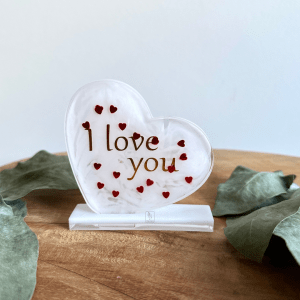 Mini plaque sur socle - Cœur 2