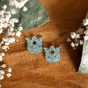 Pampilles Tulipes - Paillettes holographiques bleu