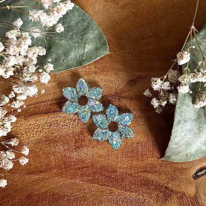 Pampilles Floréa - Paillettes holographiques bleu