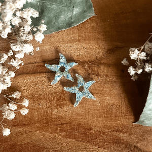 Pampilles Etoiles de mer - Paillettes holographiques bleu
