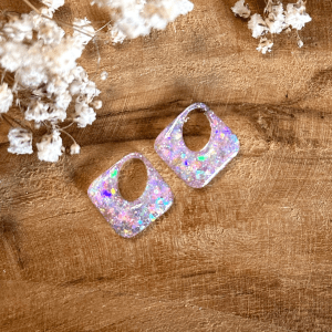 Pampilles petits losanges - Paillettes holographiques rose pâle