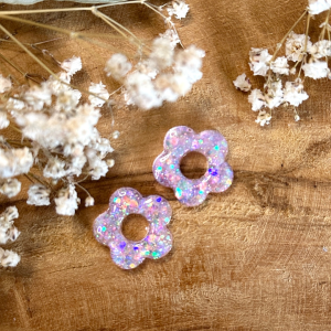 Pampilles petites fleurs de cerisier  - Paillettes holographiques rose pâle