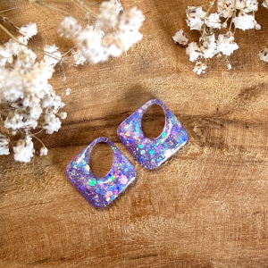 Pampilles petits losanges - Paillettes holographiques violette