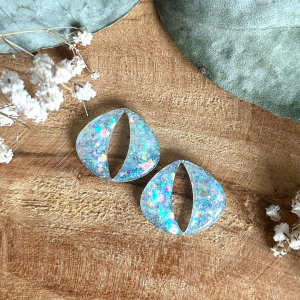 Pampilles Iris 20mm - Paillettes holographiques bleu clair