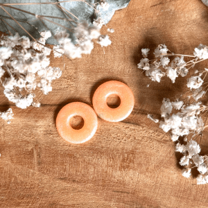 Pampilles donuts 20mm - Orange fluo