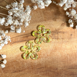 Pampilles Liria 20mm - Paillettes holographiques jaune