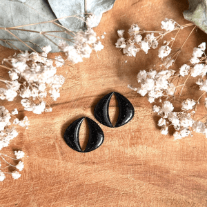 Pampilles Iris 20mm - Noir et paillettes