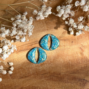 Pampilles Iris 20mm - Paillettes holographiques bleu