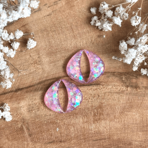 Pampilles Iris 20mm - Paillettes holographiques rose