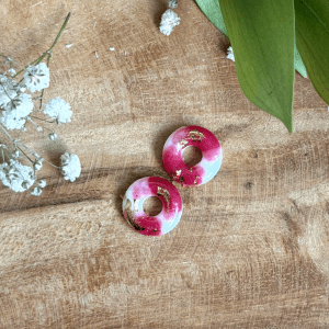 Pampilles donuts - Blanc, fuchsia et doré