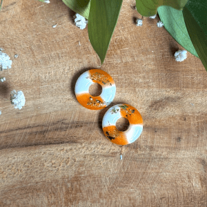Pampilles donuts - Blanc, orange et doré
