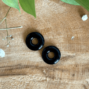 Pampilles donuts 20mm - Noir