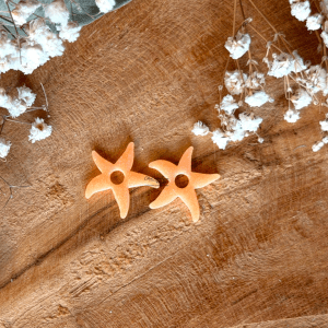 Pampilles Etoiles de mer 20mm - Orange fluo