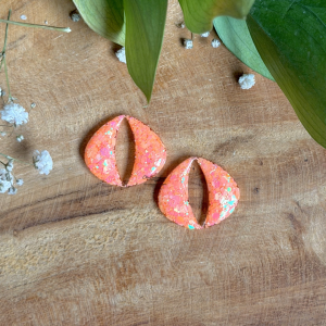 Pampilles Iris 20mm - Paillettes oranges