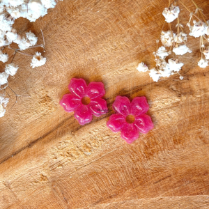 Pampilles Tropique 20mm - Rose fuchsia
