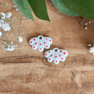 Pampilles Eloria - Blanc et pois rouges