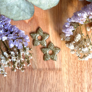 Tiarés 25mm - Paillettes dorées