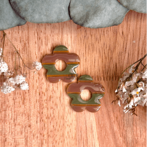 Rayures 25mm - Kaki, marron et terracotta