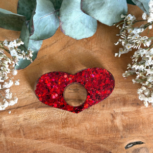 Bague de lecture °1 - Paillettes rouges