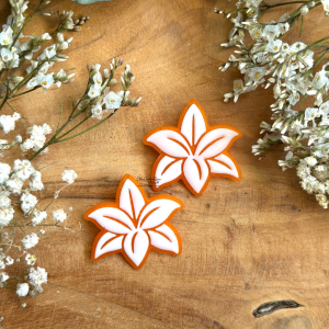 Lotus 40mm - Orange et blanc
