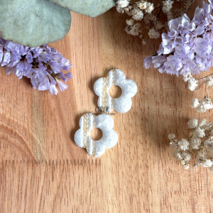Cerisiers mailles - Blanc et beige