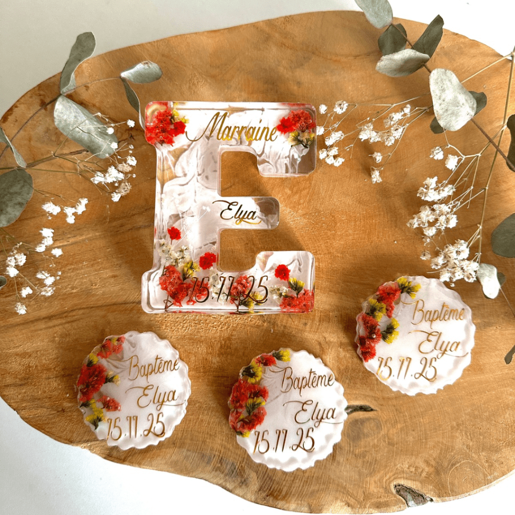 Lettre de 10 cm et magnets