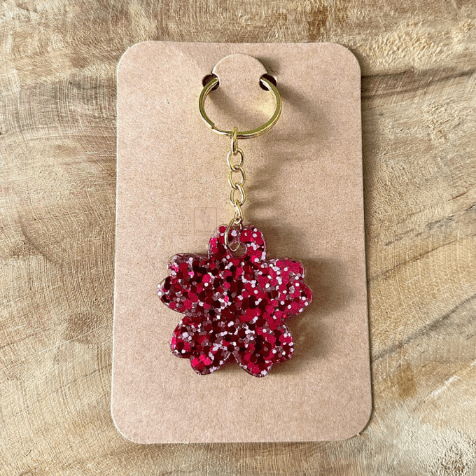 Porte-clé fleur 