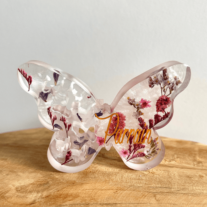 2 papillons Parrain/Marraine