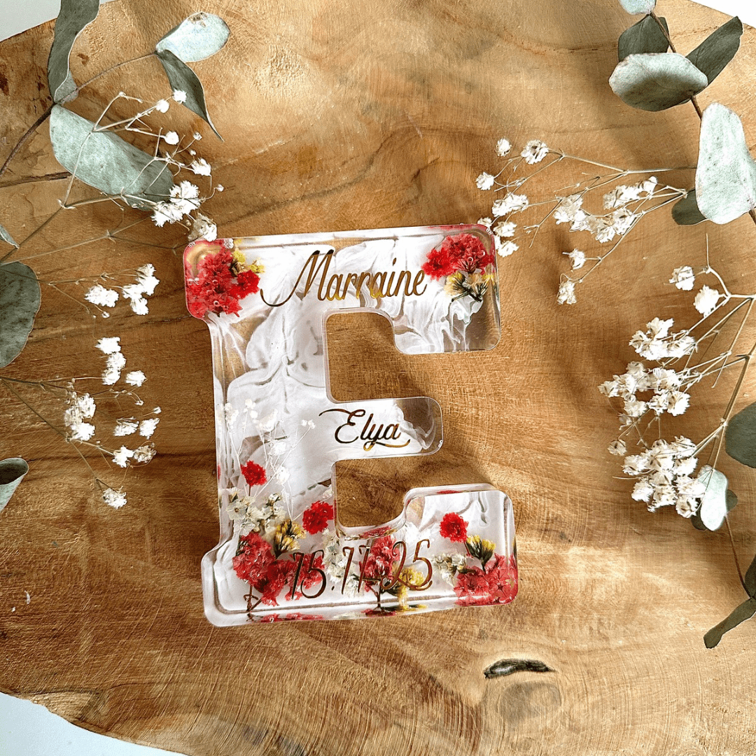 Lettre de 10cm avec écriture