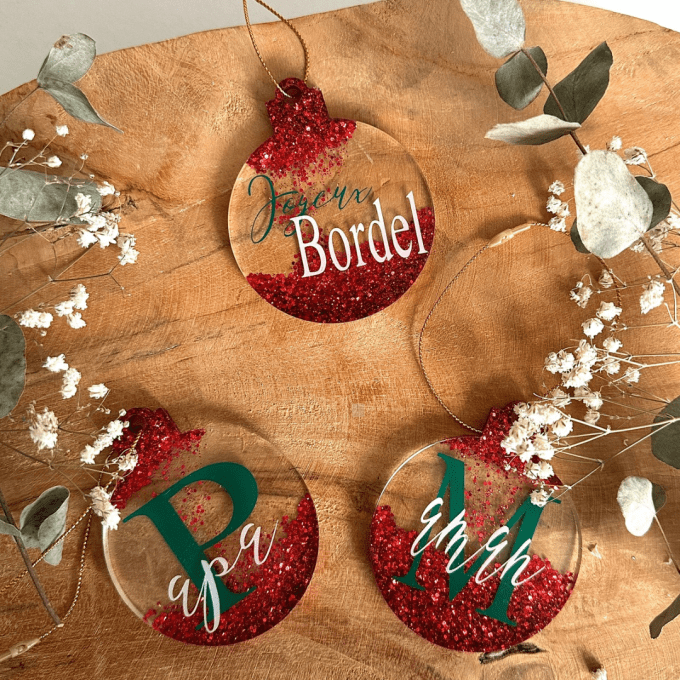 Boule de noël personnalisée