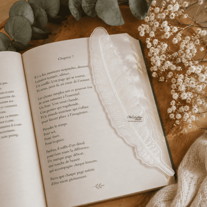 Marque-page plume